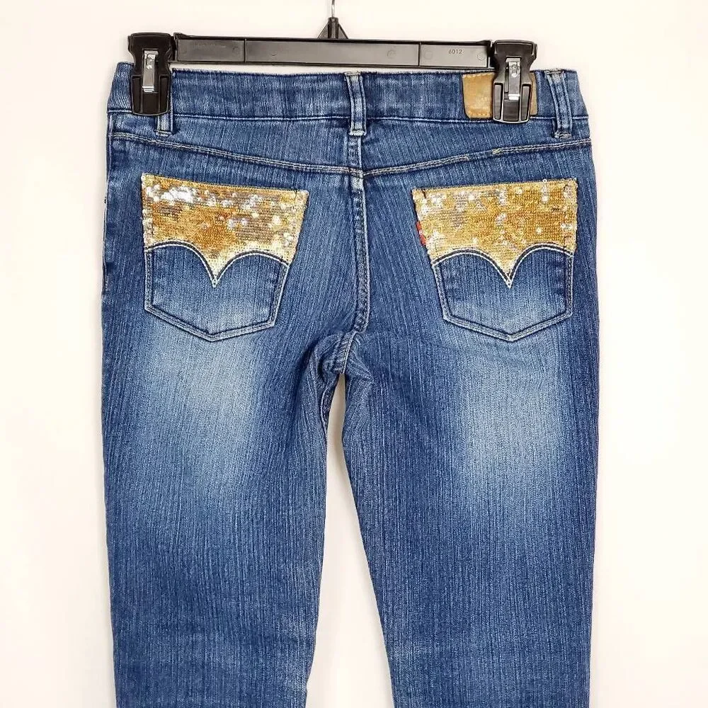 Levi's Girls Size 14 Embellished Pocket Jeans